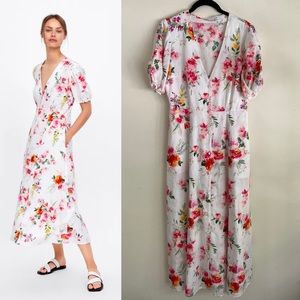 ZARA Floral Print Dress (NWOT)